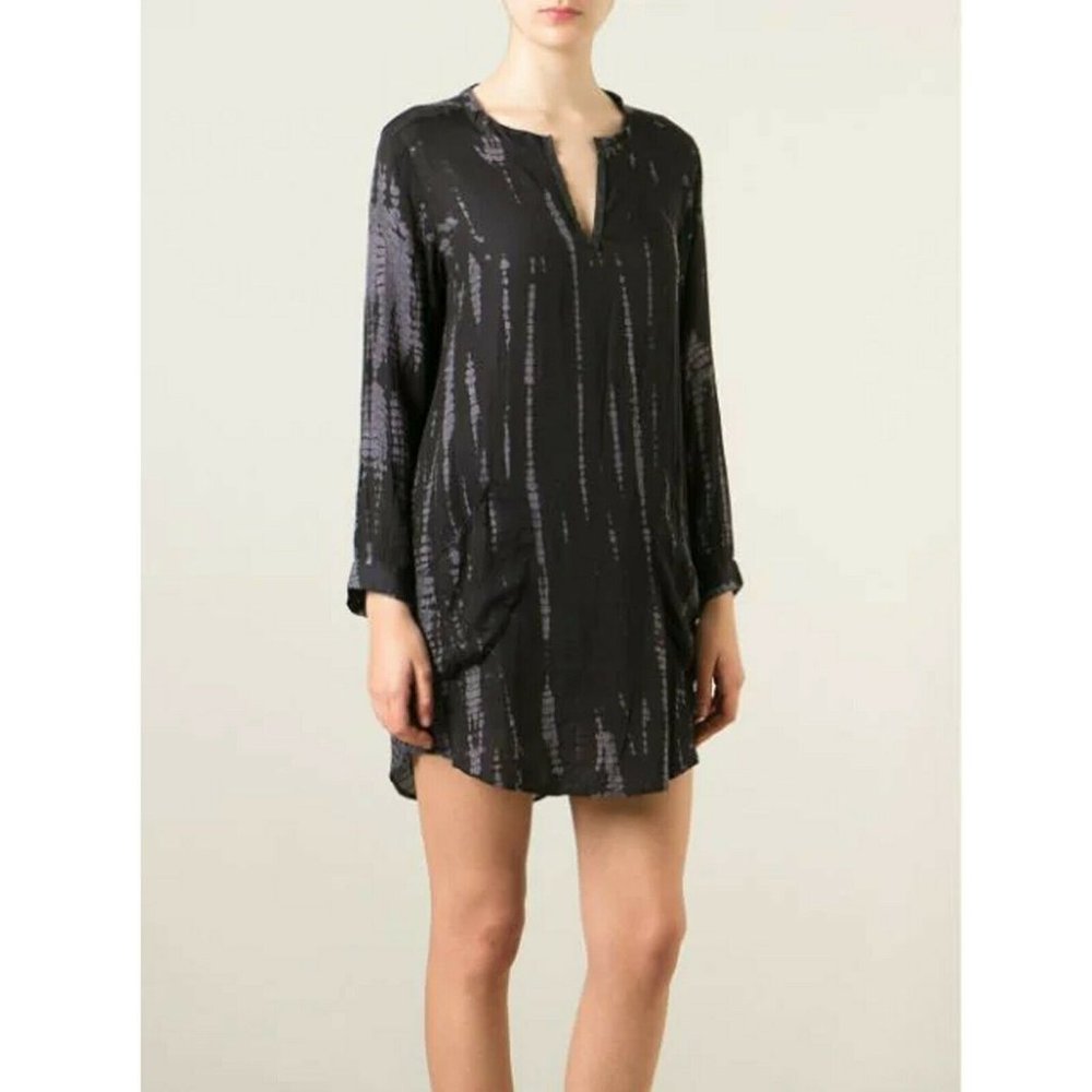 Zadig & Voltaire Ruth Printed Tunic Black Dress M